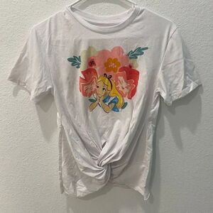 Disneys Alice in Wonderland White T Shirt Size Xs